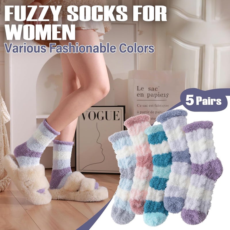 ANTSANG Womens Fuzzy Socks Fluffy Slipper Cozy Cabin Winter Soft Fleece Warm Comfy Thick Christmas Gift Socks - Image 2